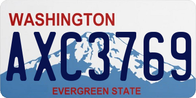 WA license plate AXC3769