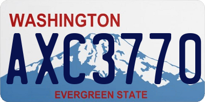 WA license plate AXC3770
