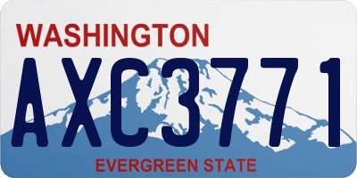WA license plate AXC3771