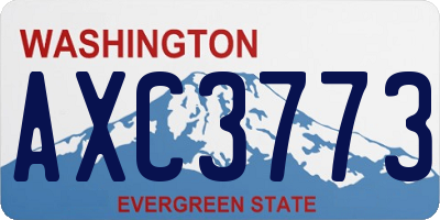 WA license plate AXC3773