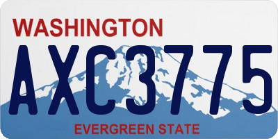 WA license plate AXC3775