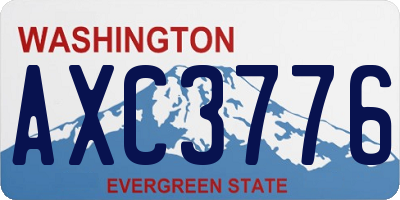 WA license plate AXC3776