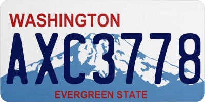 WA license plate AXC3778