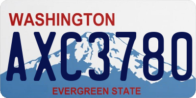 WA license plate AXC3780