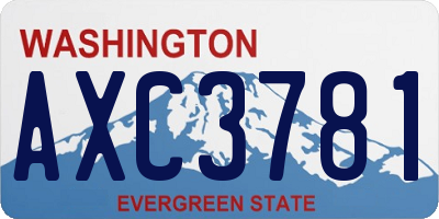 WA license plate AXC3781