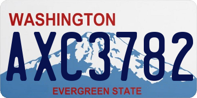 WA license plate AXC3782