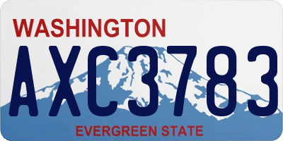 WA license plate AXC3783