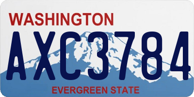 WA license plate AXC3784