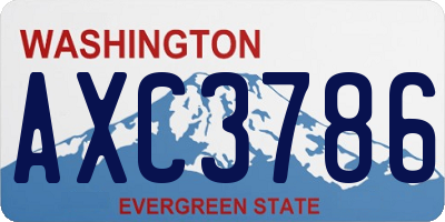 WA license plate AXC3786