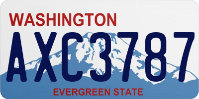 WA license plate AXC3787