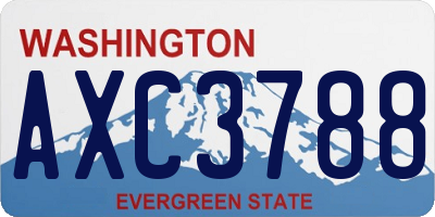 WA license plate AXC3788