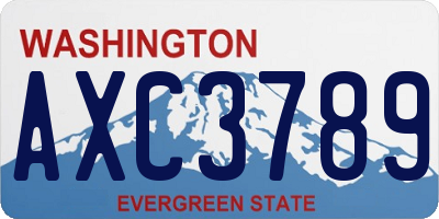 WA license plate AXC3789