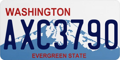 WA license plate AXC3790