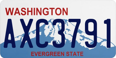WA license plate AXC3791