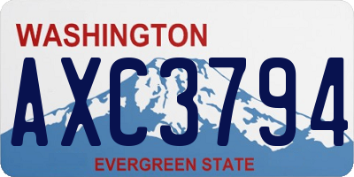 WA license plate AXC3794