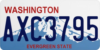 WA license plate AXC3795