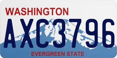 WA license plate AXC3796