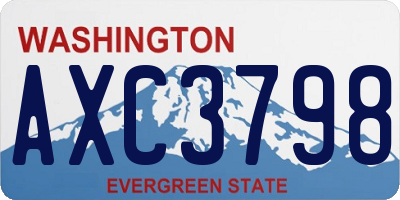 WA license plate AXC3798