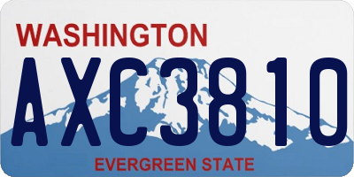 WA license plate AXC3810