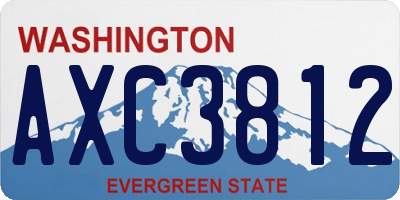 WA license plate AXC3812