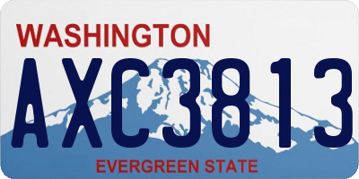 WA license plate AXC3813