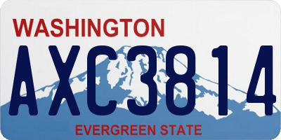 WA license plate AXC3814