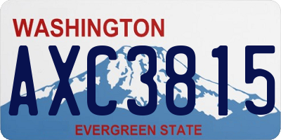 WA license plate AXC3815