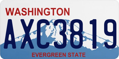 WA license plate AXC3819
