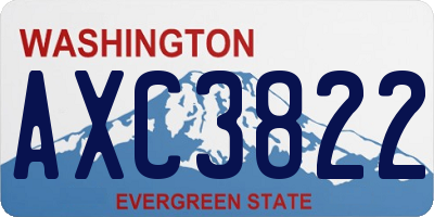 WA license plate AXC3822