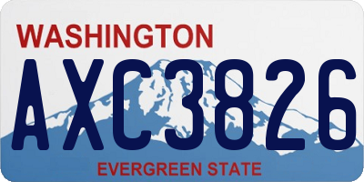WA license plate AXC3826
