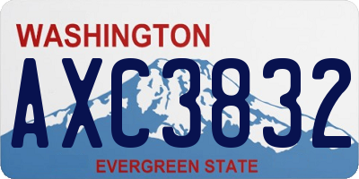 WA license plate AXC3832
