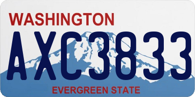 WA license plate AXC3833