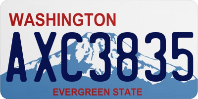 WA license plate AXC3835