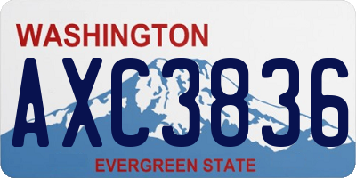 WA license plate AXC3836