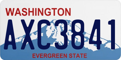 WA license plate AXC3841