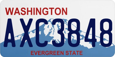 WA license plate AXC3848