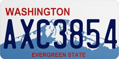 WA license plate AXC3854