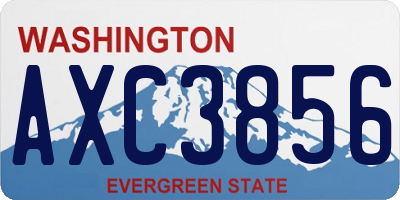 WA license plate AXC3856