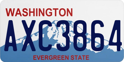 WA license plate AXC3864