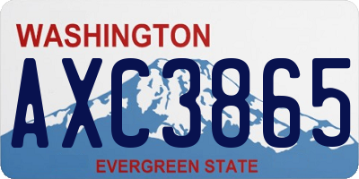 WA license plate AXC3865