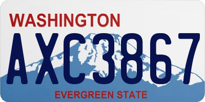 WA license plate AXC3867