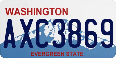 WA license plate AXC3869