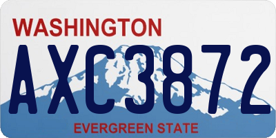WA license plate AXC3872