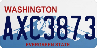 WA license plate AXC3873