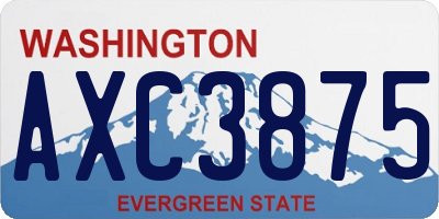 WA license plate AXC3875