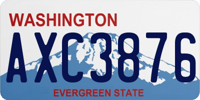 WA license plate AXC3876