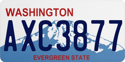 WA license plate AXC3877