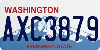 WA license plate AXC3879