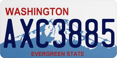 WA license plate AXC3885