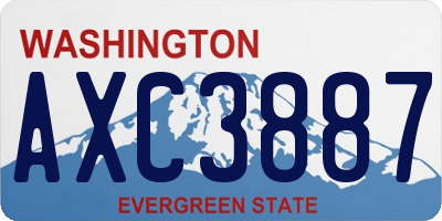 WA license plate AXC3887
